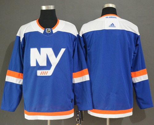 Stylish Adidas Islanders Blank Blue Alternate Authentic Stitched NHL Jersey to show your team spirit