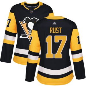 Impressive Adidas Penguins #17 Bryan Rust Black Home Authentic Women's Stitched NHL Jersey perfect for game days