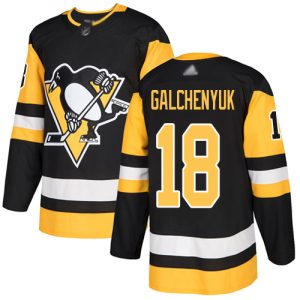 Stylish Adidas Penguins #18 Alex Galchenyuk Black Home Authentic Stitched NHL Jersey to stand out at the arena