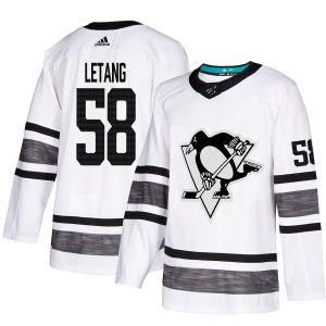 Gorgeous Adidas Penguins #58 Kris Letang White Authentic 2019 All Star Stitched NHL Jersey perfect for game days