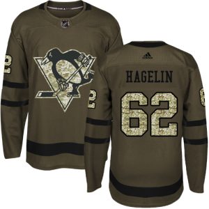 Impressive Adidas Penguins #62 Carl Hagelin Green Salute to Service Stitched NHL Jersey to complete your fan gear collection