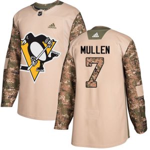 Sleek Adidas Penguins #7 Joe Mullen Camo Authentic 2017 Veterans Day Stitched NHL Jersey perfect for game days