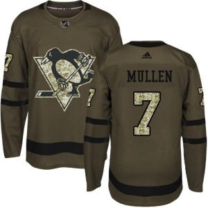 Stunning Adidas Penguins #7 Joe Mullen Green Salute to Service Stitched NHL Jersey to complete your fan gear collection