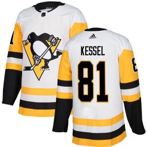 Impressive Adidas Penguins #81 Phil Kessel White Road Authentic Stitched Youth NHL Jersey to show your team spirit