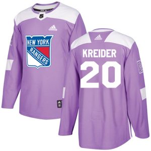 Amazing Adidas Rangers #20 Chris Kreider Purple Authentic Fights Cancer Stitched Youth NHL Jersey perfect for game days