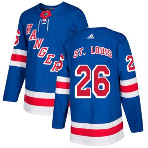 Stunning Adidas Rangers #26 Martin St. Louis Royal Blue Home Authentic Stitched NHL Jersey to complete your fan gear collection