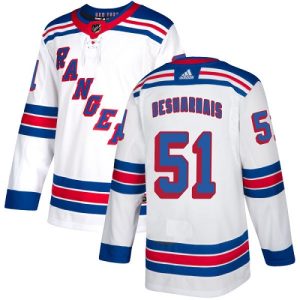 Sleek Adidas Rangers #51 David Desharnais White Away Authentic Stitched NHL Jersey perfect for game days