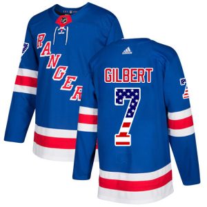 Fantastic Adidas Rangers #7 Rod Gilbert Royal Blue Home Authentic USA Flag Stitched NHL Jersey for ultimate sports enthusiasts
