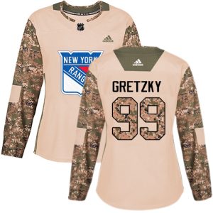 Gorgeous Adidas Rangers #99 Wayne Gretzky Camo Authentic 2017 Veterans Day Women's Stitched NHL Jersey perfect for game days