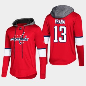 Unique Capitals #13 Jakub Vrana Red 2018 Pullover Platinum Hoodie to show your team spirit