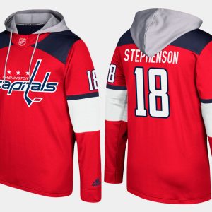 Impressive Capitals #18 Chandler Stephenson Red Name And Number Hoodie a must - have for collectors
