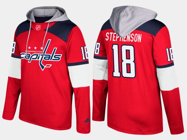 Impressive Capitals #18 Chandler Stephenson Red Name And Number Hoodie a must - have for collectors