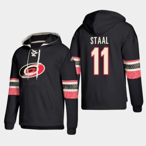 Stunning Carolina Hurricanes #11 Jordan Staal Black adidas Lace Up Pullover Hoodie a must - have for collectors