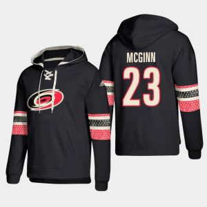 Impressive Carolina Hurricanes #23 Brock McGinn Black adidas Lace Up Pullover Hoodie to show your team spirit