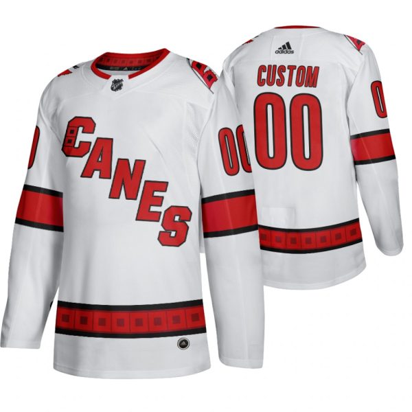 Impressive Carolina Hurricanes Custom Men's 2019 20 Away Authentic Player White Stitched NHL Jersey perfect for game days