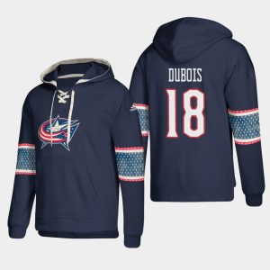 Fantastic Columbus Blue Jackets #18 Pierre Luc Dubois Blue adidas Lace Up Pullover Hoodie to stand out at the arena