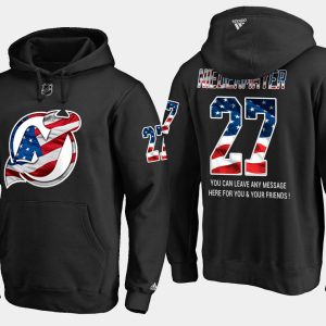 Sleek Devils #27 Scott Niedermayer NHL Banner Wave Usa Flag Black Hoodie to show your team spirit