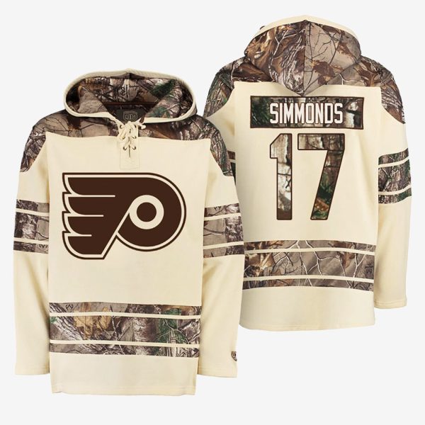 Unique Flyers #17 Wayne Simmonds Cream Camo NHL Hoodie perfect for game days