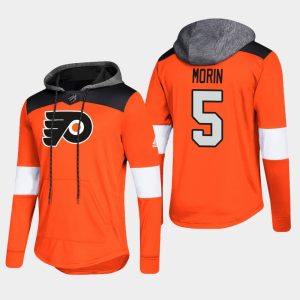 Amazing Flyers #5 Samuel Morin Orange 2018 Pullover Platinum Hoodie to stand out at the arena