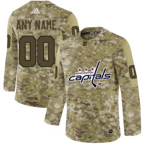 Stylish Men's Adidas Capitals Personalized Camo Authentic NHL Jersey a must - have for collectors