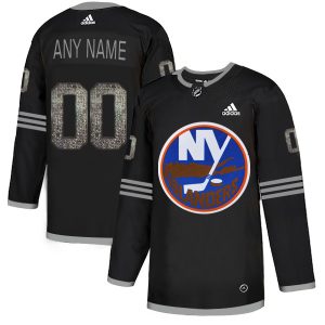 Gorgeous Men's Adidas Islanders Personalized Authentic Black Classic NHL Jersey perfect for game days