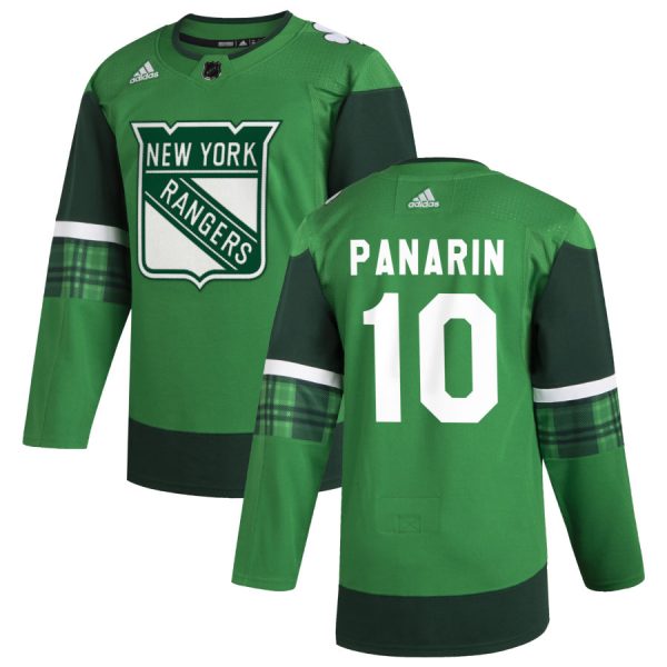 Stylish New York Rangers #10 Artemi Panarin Men's Adidas 2020 St. Patrick's Day Stitched NHL Jersey Green.jpg.jpg a must - have for collectors