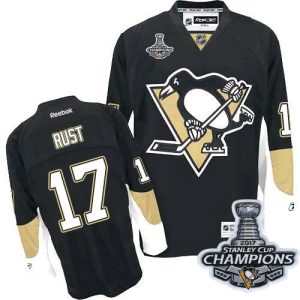 Stylish Penguins #17 Bryan Rust Black Home 2017 Stanley Cup Finals Champions Stitched NHL Jersey to complete your fan gear collection