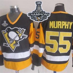 Unique Penguins #55 Larry Murphy Black CCM Throwback 2017 Stanley Cup Finals Champions Stitched NHL Jersey a must - have for collectors