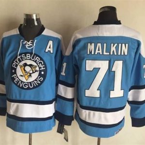 Gorgeous Penguins #71 Evgeni Malkin Blue Alternate CCM Throwback Stitched NHL Jersey a must - have for collectors