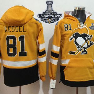 Amazing Penguins #81 Phil Kessel Gold Sawyer Hooded Sweatshirt 2017 Stadium Series Stanley Cup Finals Champions Stitched NHL Jersey perfect for game days