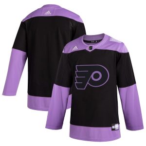 Stylish Philadelphia Flyers Adidas Hockey Fights Cancer Practice Jersey Black to complete your fan gear collection