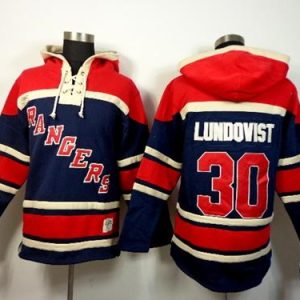Amazing Rangers #30 Henrik Lundqvist Navy Blue Sawyer Hooded Sweatshirt Stitched NHL Jersey for ultimate sports enthusiasts