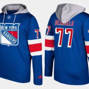 Amazing Rangers #77 Anthony Deangelo Blue Name And Number Hoodie for ultimate sports enthusiasts