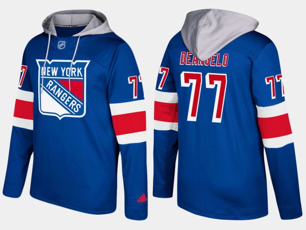Amazing Rangers #77 Anthony Deangelo Blue Name And Number Hoodie for ultimate sports enthusiasts