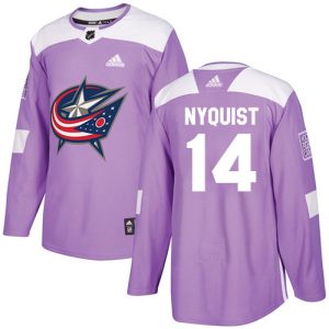 Sleek Adidas Blue Jackets #14 Gustav Nyquist Purple Authentic Fights Cancer Stitched Youth NHL Jersey a must - have for collectors