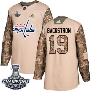Sleek Adidas Capitals #19 Nicklas Backstrom Camo Authentic 2017 Veterans Day Stanley Cup Final Champions Stitched NHL Jersey to complete your fan gear collection