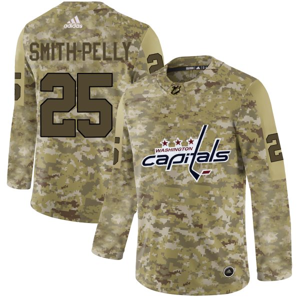 Fantastic Adidas Capitals #25 Devante Smith Pelly Camo Authentic Stitched NHL Jersey to stand out at the arena