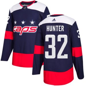 Gorgeous Adidas Capitals #32 Dale Hunter Navy Authentic 2018 Stadium Series Stitched NHL Jersey perfect for game days