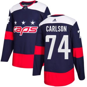 Stylish Adidas Capitals #74 John Carlson Navy Authentic 2018 Stadium Series Stitched NHL Jersey perfect for game days