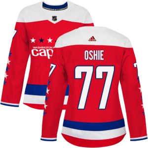 Fantastic Adidas Capitals #77 T.J. Oshie Red Alternate Authentic Women's Stitched NHL Jersey to complete your fan gear collection