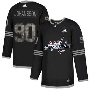 Stylish Adidas Capitals #90 Marcus Johansson Black_1 Authentic Classic Stitched NHL Jersey for ultimate sports enthusiasts