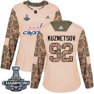 Gorgeous Adidas Capitals #92 Evgeny Kuznetsov Camo Authentic 2017 Veterans Day Stanley Cup Final Champions Women's Stitched NHL Jersey a must - have for collectors