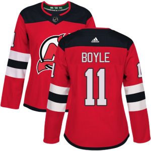 Gorgeous Adidas Devils #11 Brian Boyle Red Home Authentic Women's Stitched NHL Jersey for ultimate sports enthusiasts