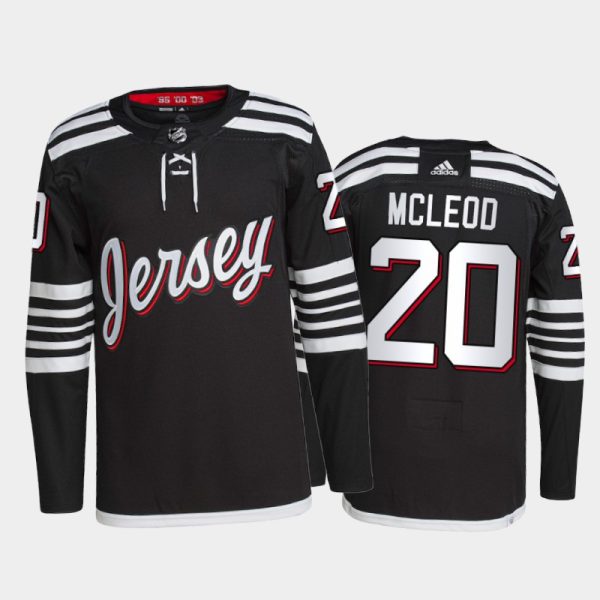 Gorgeous Adidas Devils #20 Michael Mcleod Men's 2021 22 Alternate Authentic NHL Jersey Black to stand out at the arena
