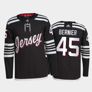 Fantastic Adidas Devils #45 Jonathan Bernier Men's 2021 22 Alternate Authentic NHL Jersey Black to show your team spirit