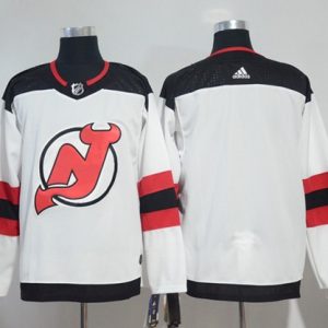 Impressive Adidas Devils Blank White Road Authentic Stitched NHL Jersey perfect for game days