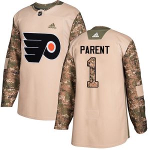 Stunning Adidas Flyers #1 Bernie Parent Camo Authentic 2017 Veterans Day Stitched NHL Jersey for ultimate sports enthusiasts