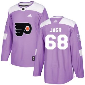 Fantastic Adidas Flyers #68 Jaromir Jagr Purple Authentic Fights Cancer Stitched NHL Jersey for die - hard hockey fans