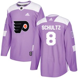 Amazing Adidas Flyers #8 Dave Schultz Purple Authentic Fights Cancer Stitched Youth NHL Jersey to stand out at the arena