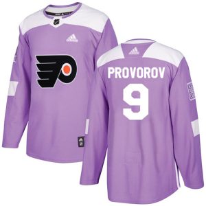 Sleek Adidas Flyers #9 Ivan Provorov Purple Authentic Fights Cancer Stitched Youth NHL Jersey to stand out at the arena